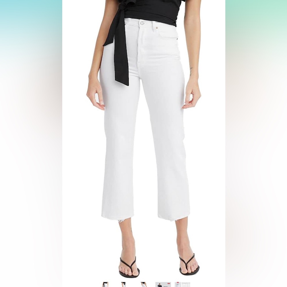 Levi’s Ribcage Straight Ankle Color Over Cloud - white NWT size 24